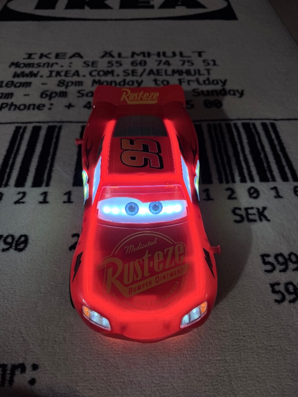 2026 Disney Limited Light Up Sound Pull Back Lightning Mcqueen Popcorn Bucket